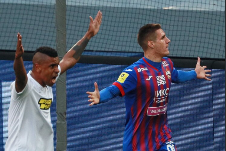 Илья Шкурин забил дебютный гол за ЦСКА в этом матче