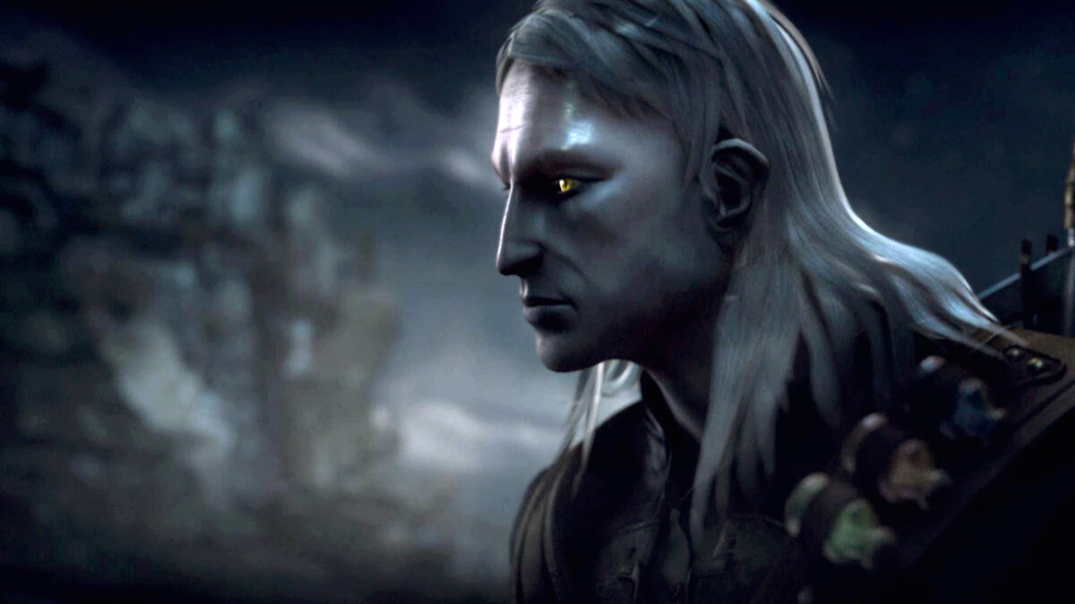 Кадр из начальной заставки в игре "The Witcher"