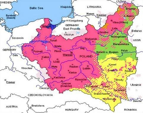 Польша в границах 1939 года (из интернета)