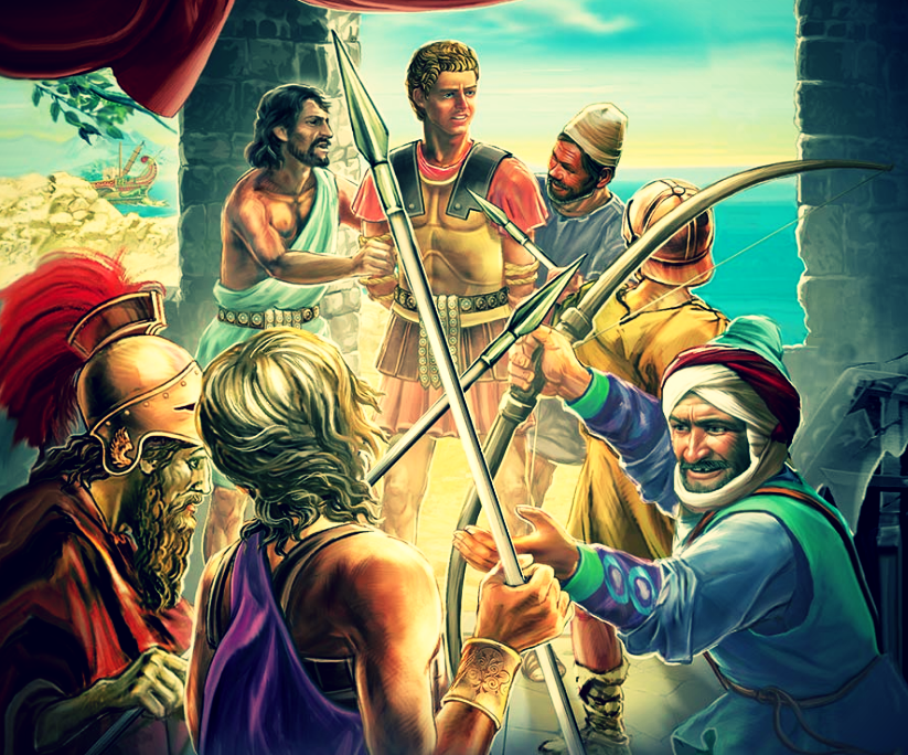 Юлий Цезарь в плену пиратов.