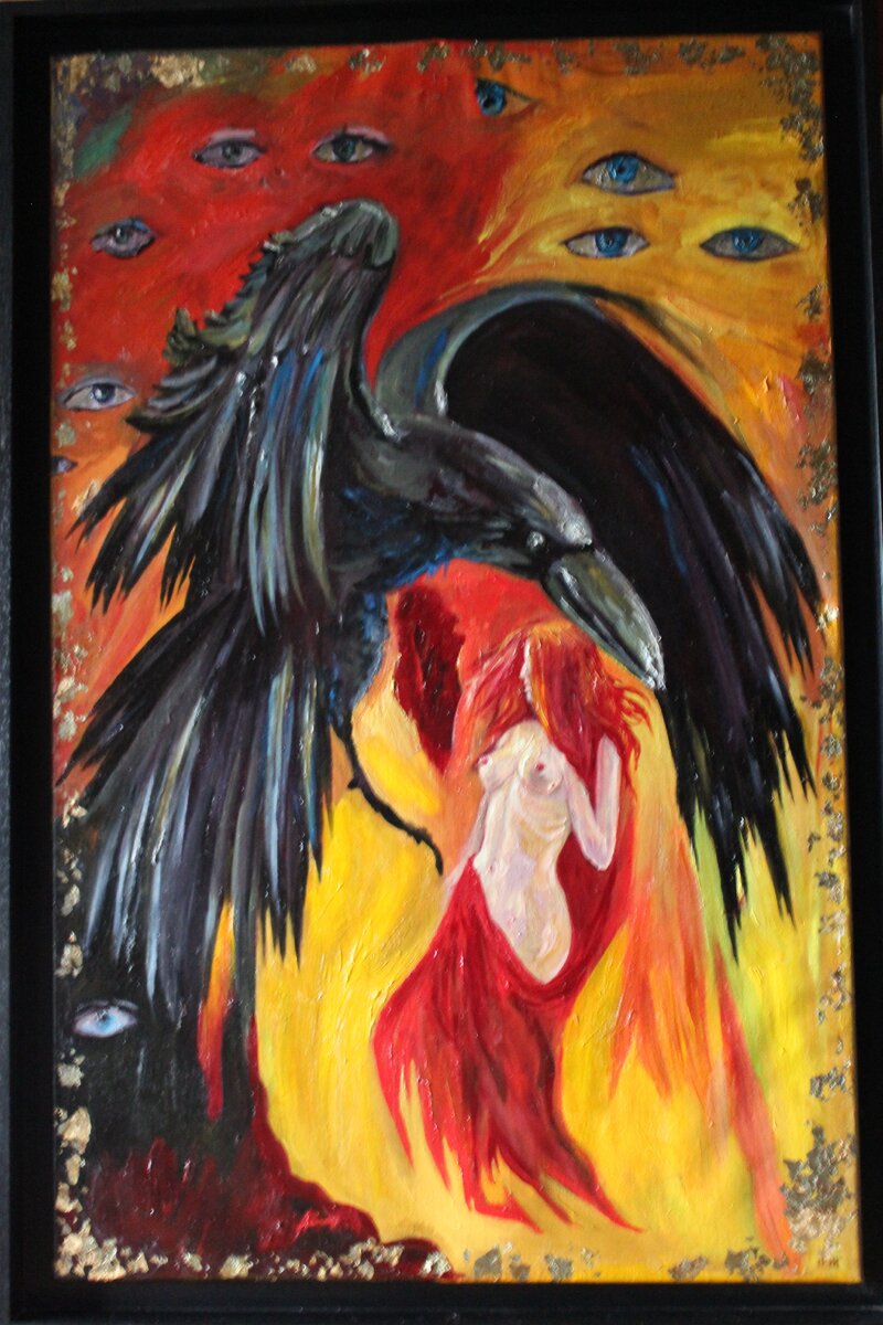 Ворон. Холст,масло.110х75см. Маргарита Макарова