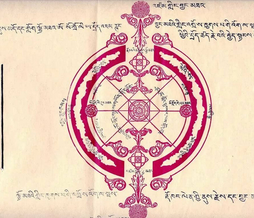 Карта полой Земли из Тибета