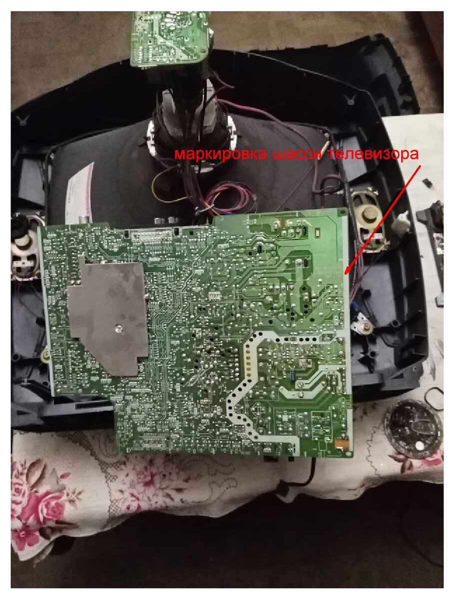 Маркировка шасси телевизора.