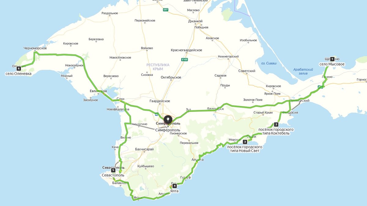 Изначальный маршрут