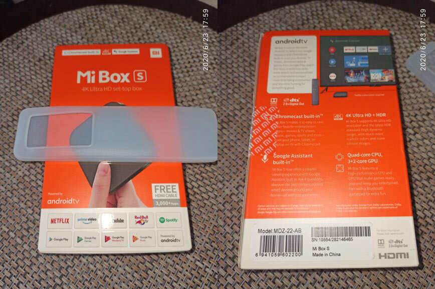 упаковка Mi Box S 4K