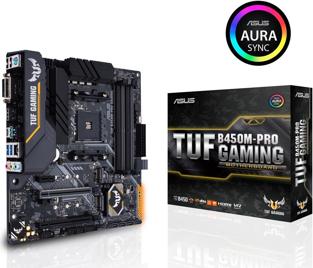 ASUS TUF B450M-PRO GAMING (7358,97 руб.)