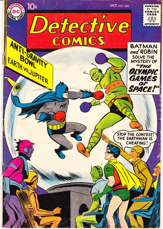 Обложка комикса DC тех лет. Антигравитационный кубок: Земля против Юпитера