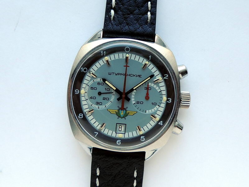 Советские наручные часы-хронограф Штурманские
