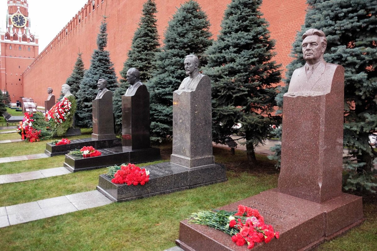 Некрополь у кремлёвской стены, Москва, красная площадь Брежнев