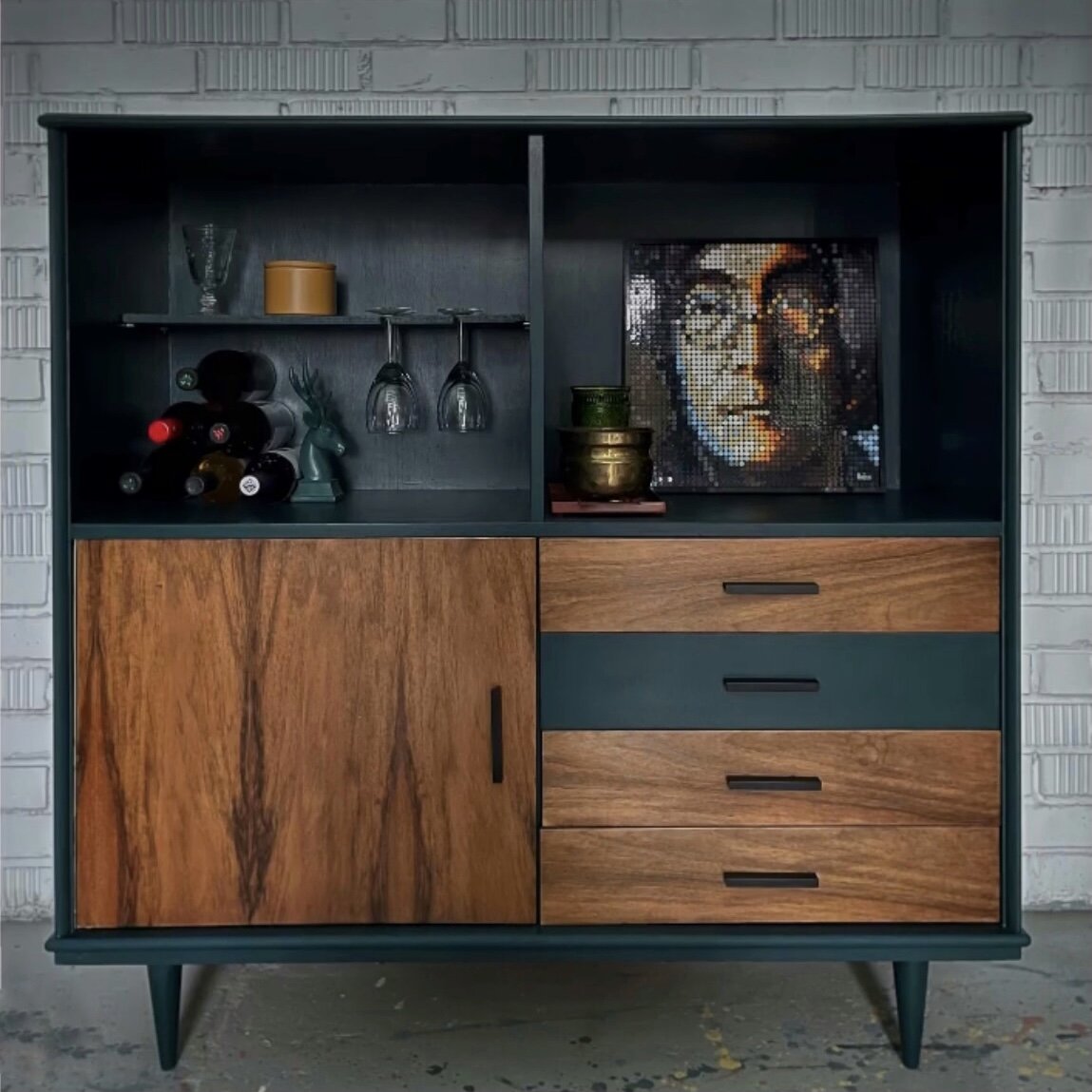 преображение тумбы времен СССР, фото после / до 