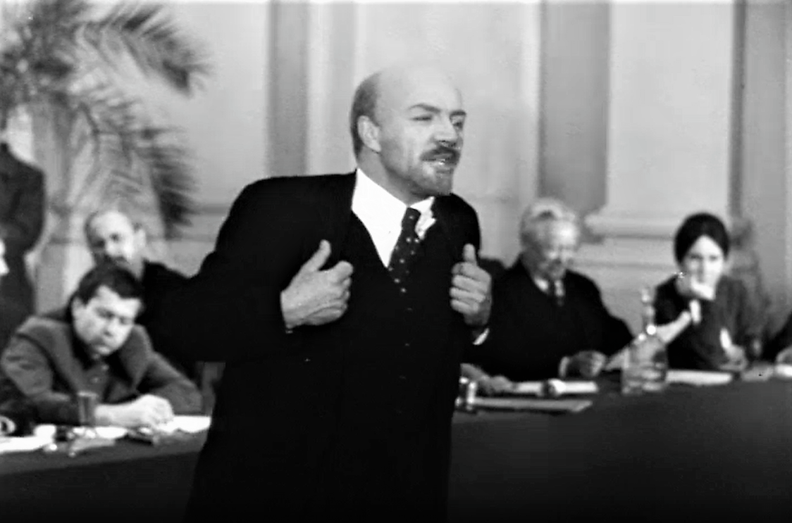 М.Ульянов в роли Ленина. Кадр из фильма "Поименное голосование" (1967)