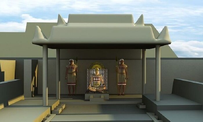  Король на троне в Тукуме, реконструкция. Guida ARCHEO