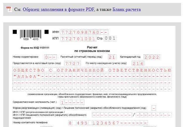 Форма кнд 1151111 в 2024 году