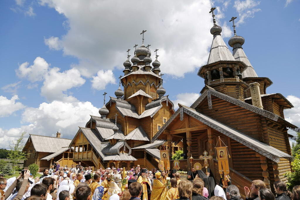 Вид Всехсвятского скита до разрушения