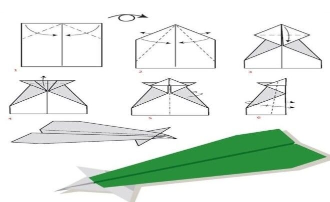 Как сделать бумажный самолетик (12 лучших схем) - Поделки из бумаги