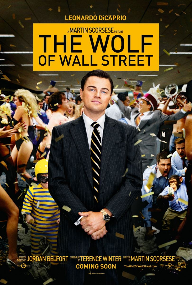 Плакат фильма "Волк с Уолл-Стрит"(The Wolf of Wall Street).