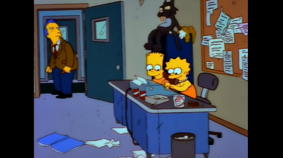 Барт и Лиза пишут сценарий для "Щекотки и Царапки" //Симпсоны (The Simpsons), s04e19 © 20th Century Fox Film Corporation