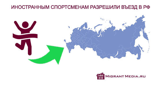 Иностранным спортсменам и тренерам разрешили въезд в РФ