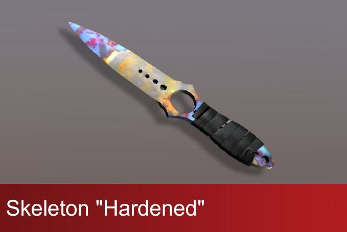 Новый нож Skeleton в скине "hardened"