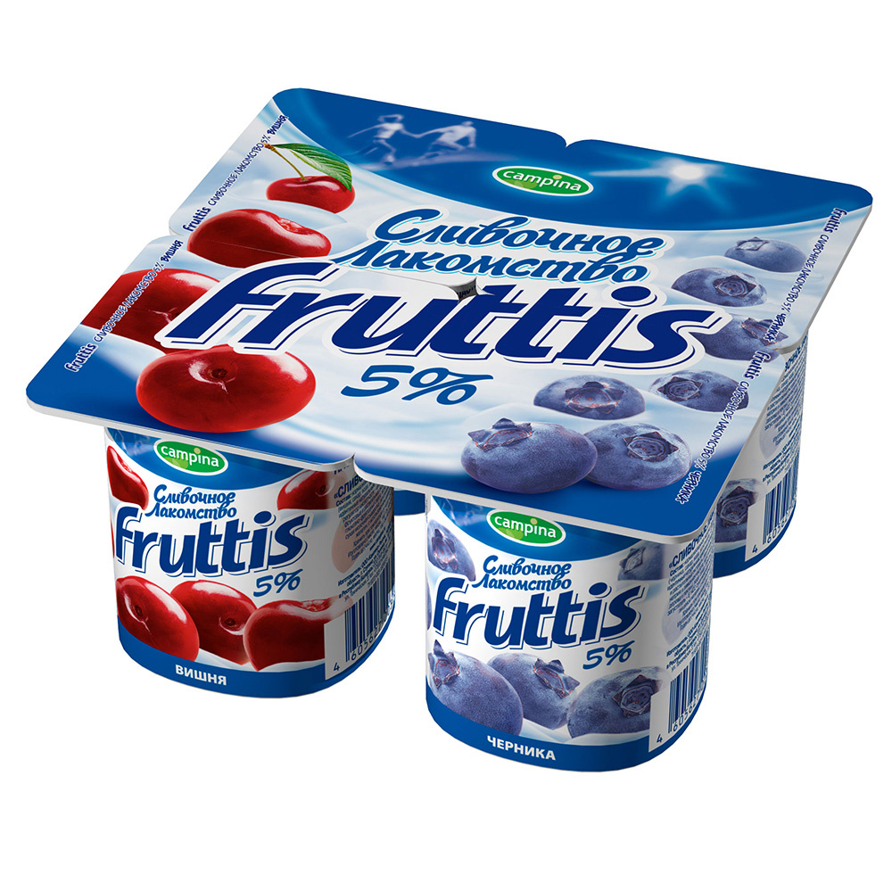 Йогурт Fruttis в ассортименте.