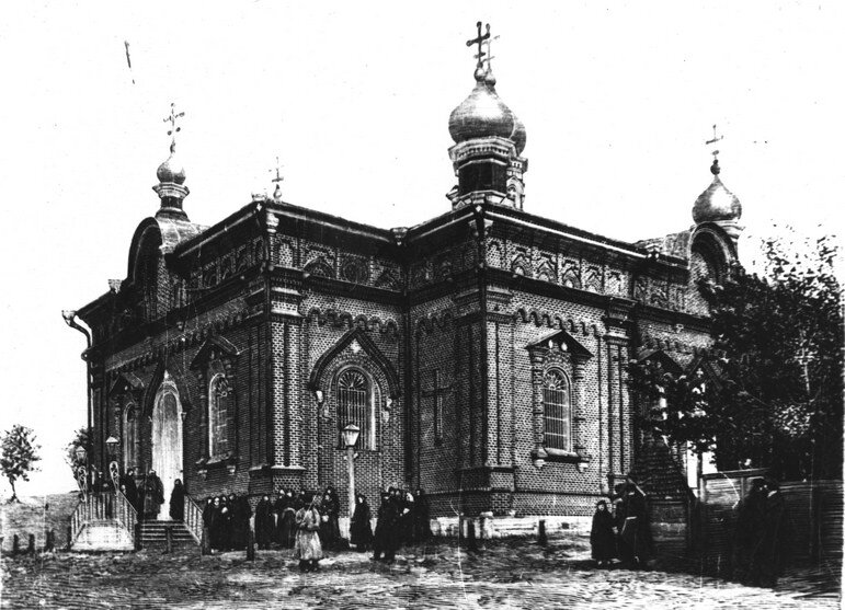 Церковь преподобного Макария Жабынского, изображение начала XX века.