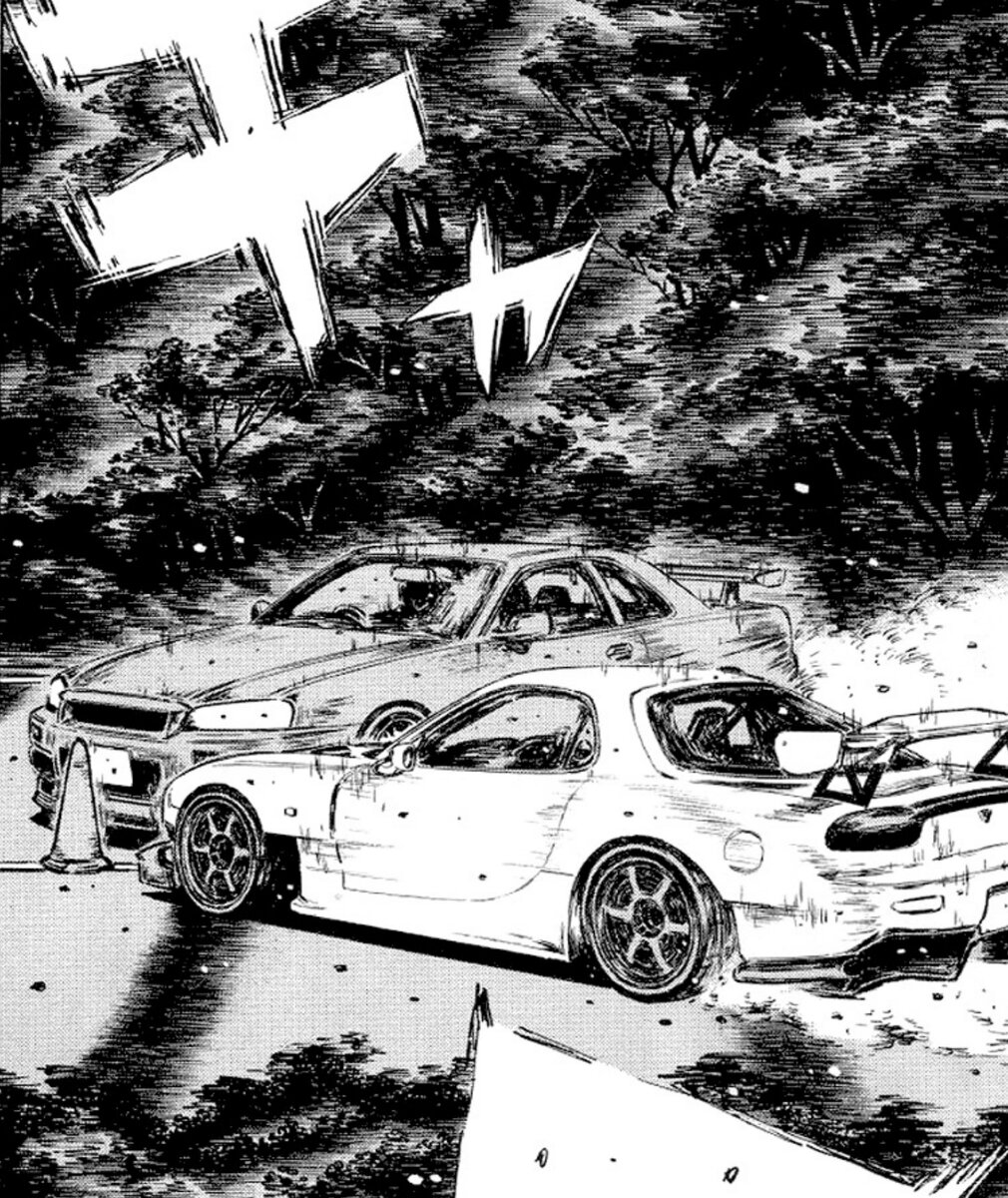 Кадры из манги "Initial D"