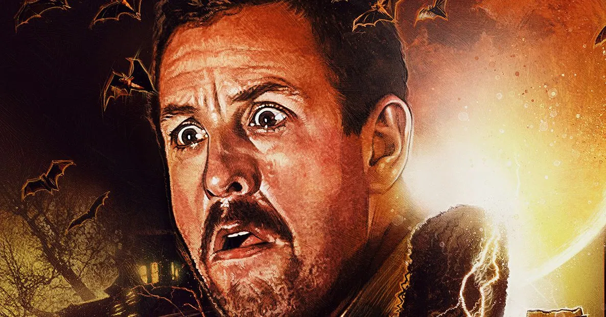 Весь фильм Сэндлер бегает вот с таким лицом.