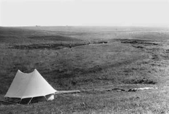 Панорама раскопок в пойме р. Смолки. Фотография А. Н. Наумова, 1983 год.