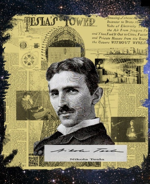 Никола Тесла. Коллаж. Из открытых источников. 