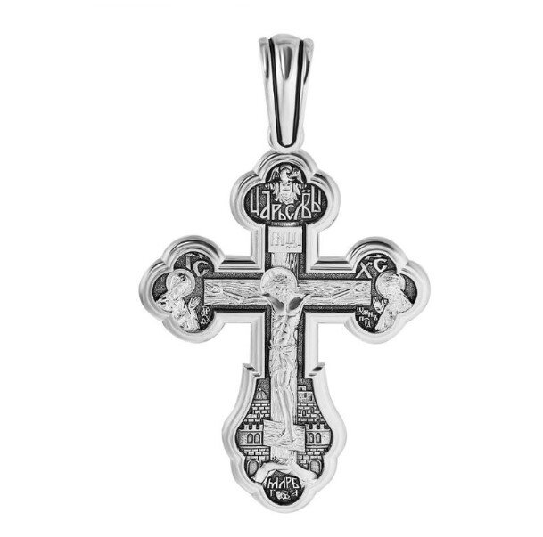 Массивный серебряный крест под мужской гайтан.