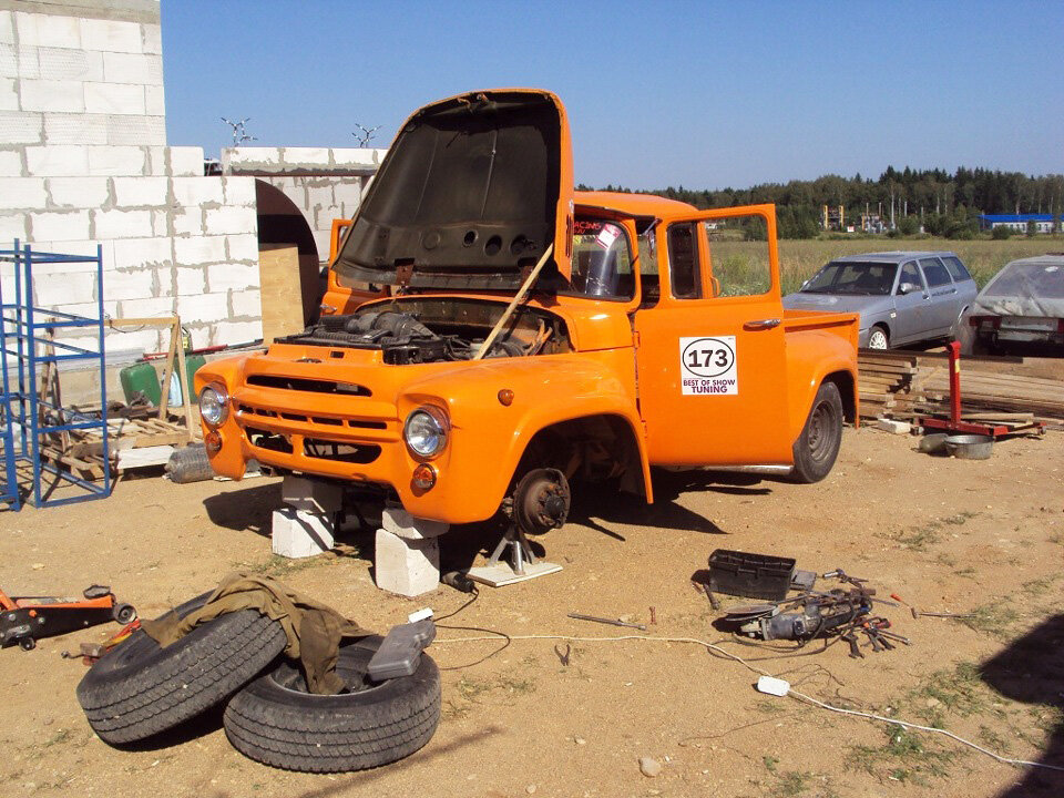 Процесс занижения пикап ЗИЛ 130 