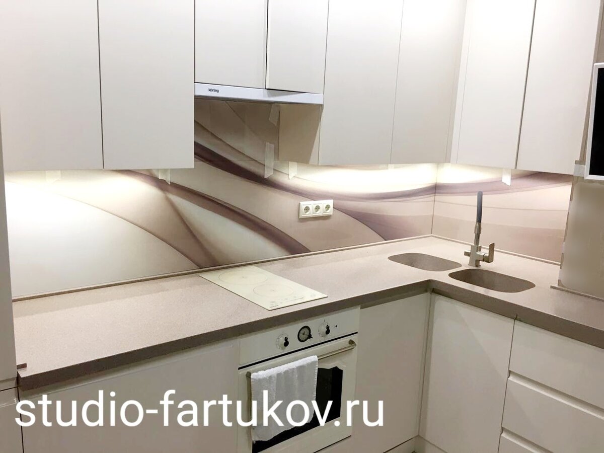 Модель №A-1254 «Бежевый волнообразный фон» 