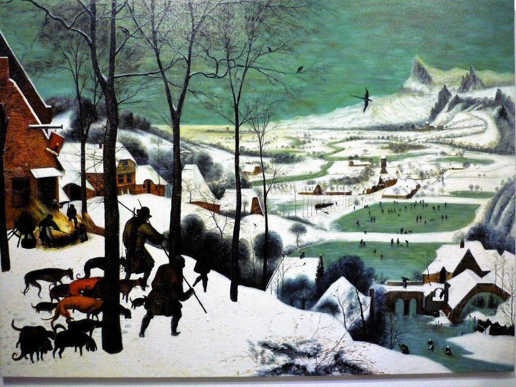 Охотники на снегу. Зима. 1565 г.      размер 117 × 162 см