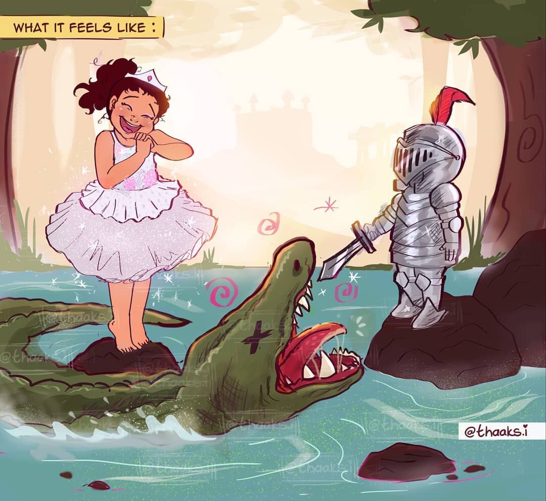 Как это выглядит. «О, спасибо, спасибо за то, что спас меня, мой рыцарь в сияющих доспехах!»