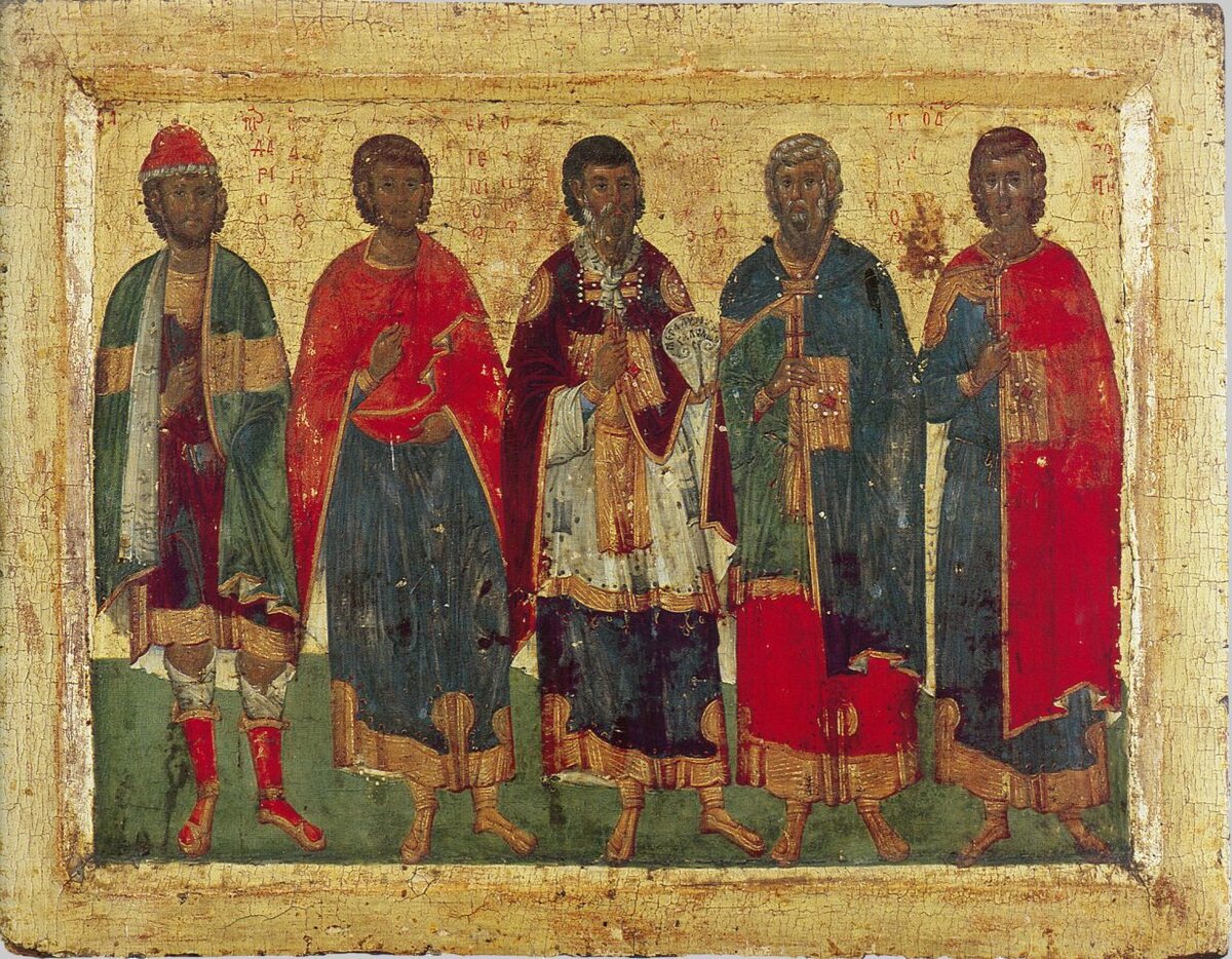 Святые мученики Евстратий, Авксентий, Евгений, Мардарий и Орест Севастийские. Фото: pravoslavnaya-biblioteka.ru 