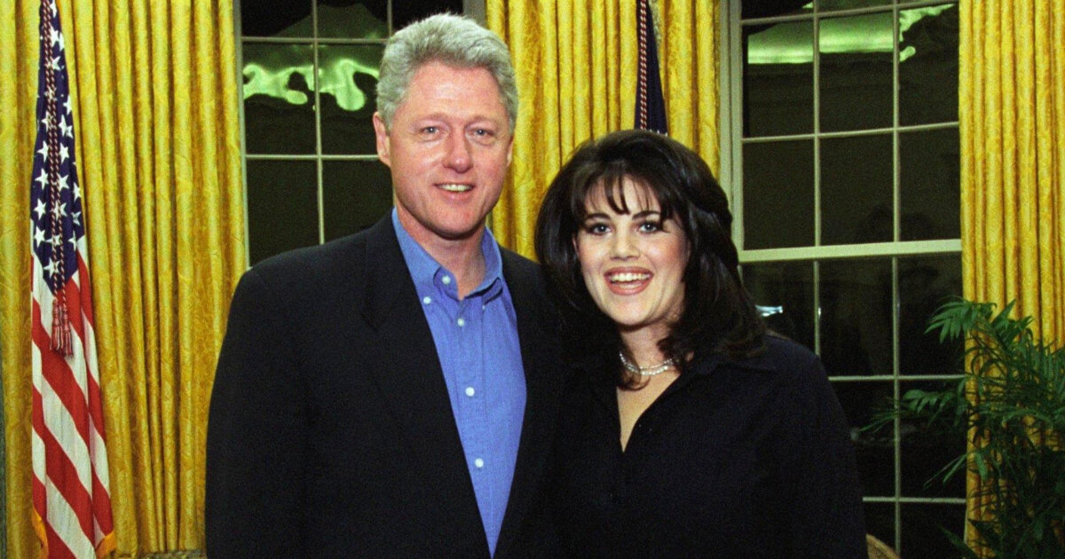 Президент США Билл Клинтон и стажёр белого дома - миника Левински