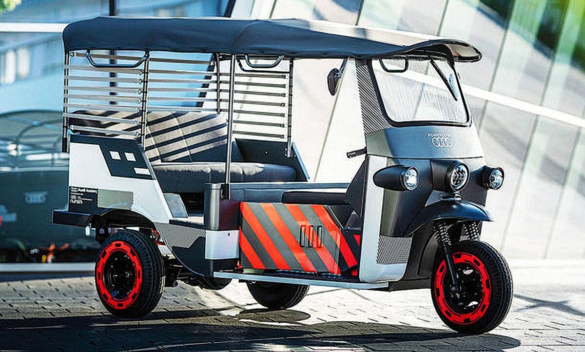 Audi Tuk-Tuk снабжена мотор-колесами сзади