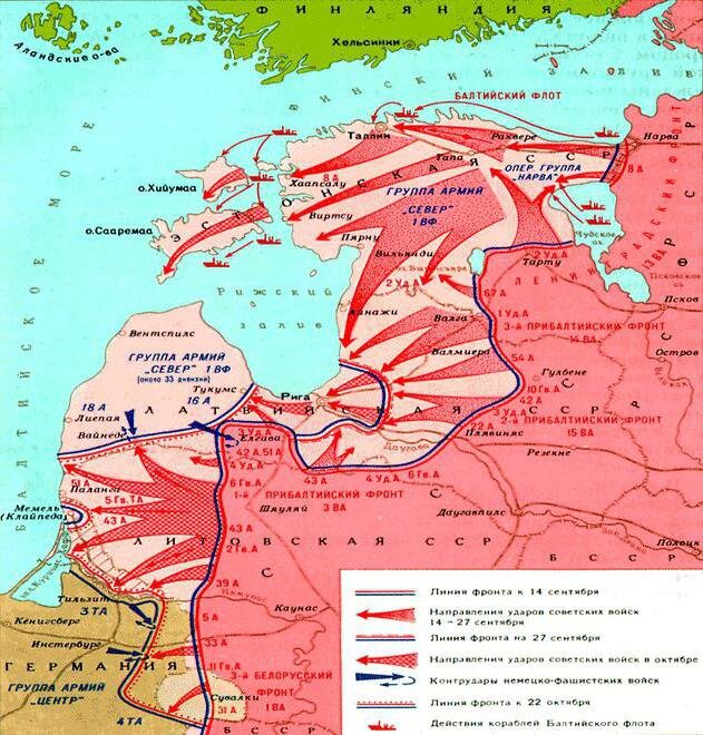 Прибалтийская операция 1944 карта