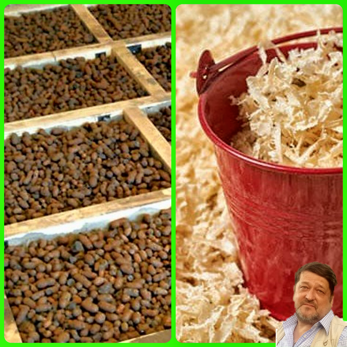 Керамзит и опилки (стружки).