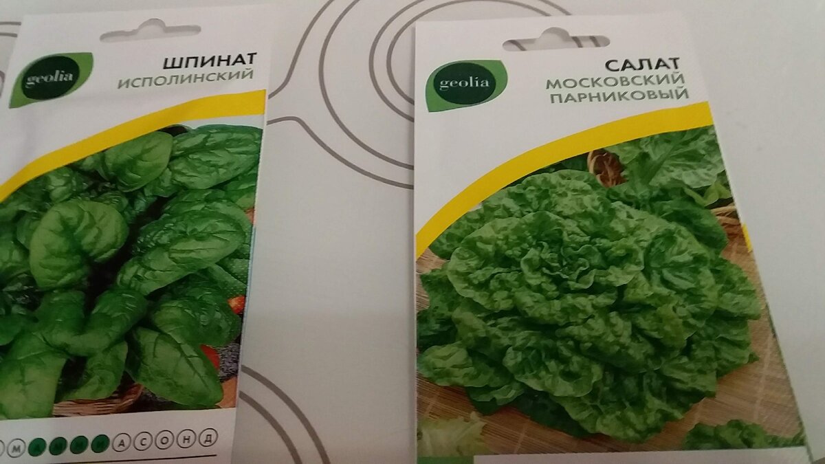 салат и шпинат