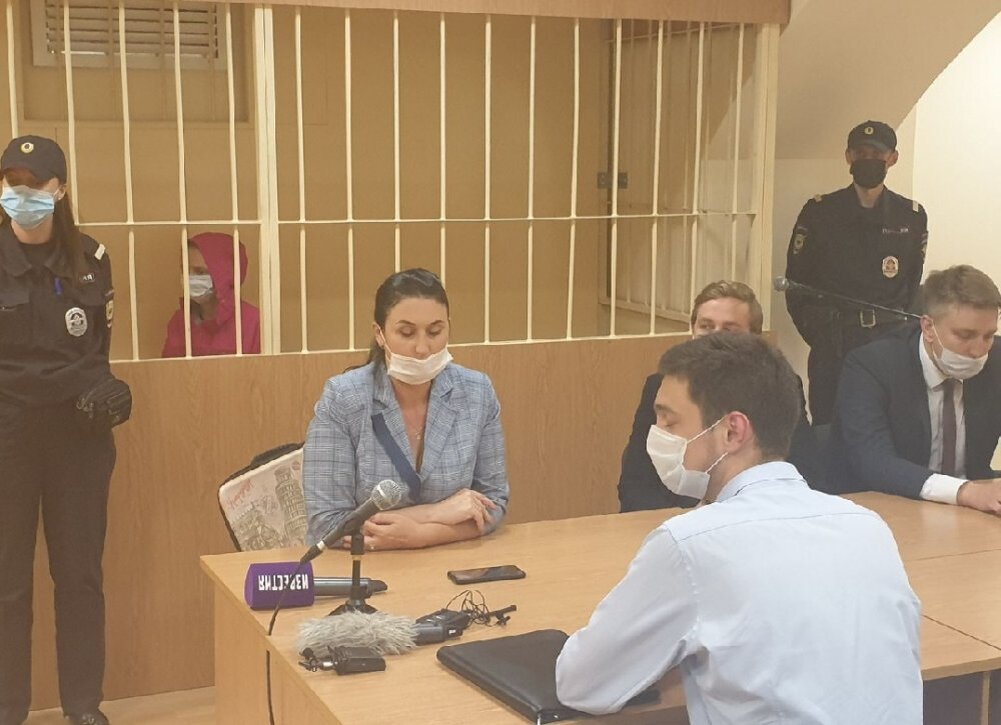 Марина Кохал на суде по мере пресечения. Фото Объединенной пресс-службы судов СПб