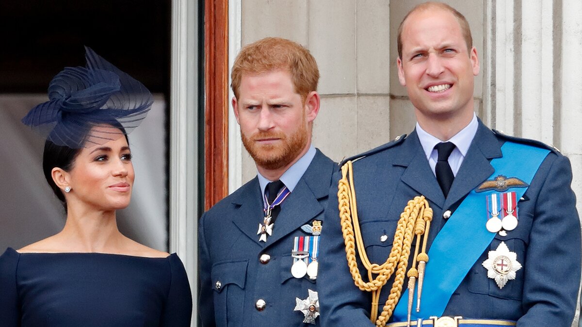 Источник фото: Gettyimages;  Меган Маркл, Принц Гарри и Принц Уильям