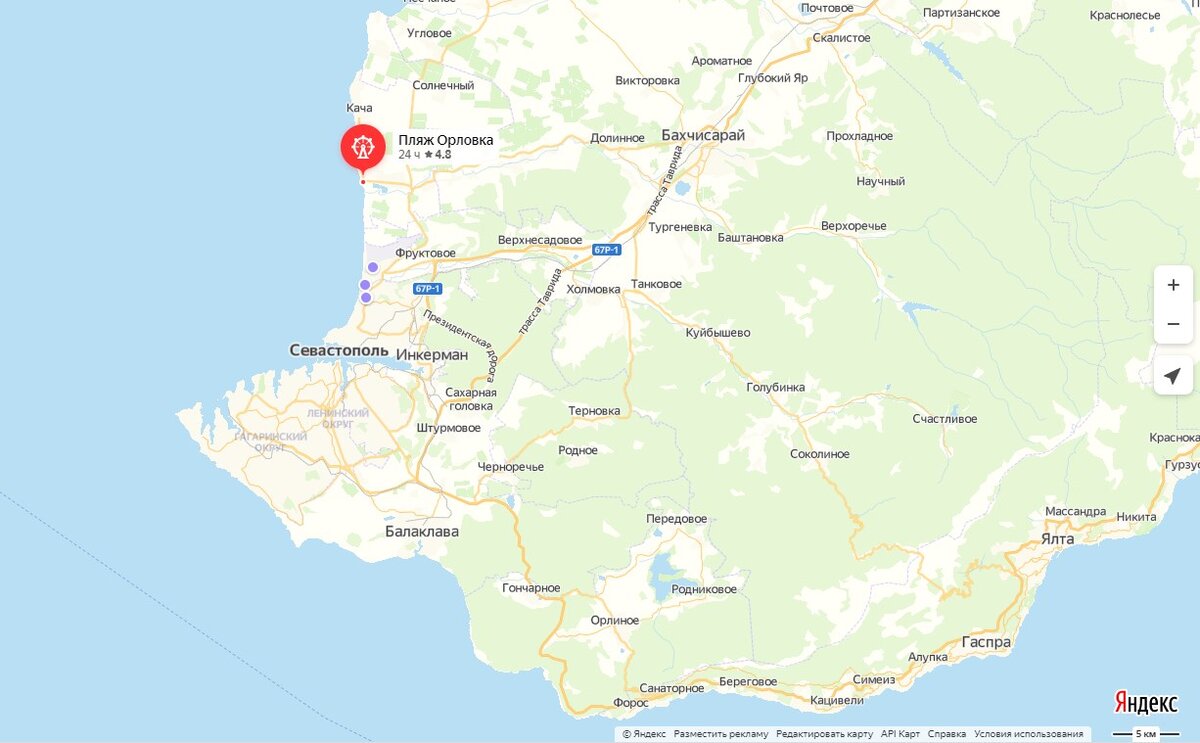 Орловка на карте украины