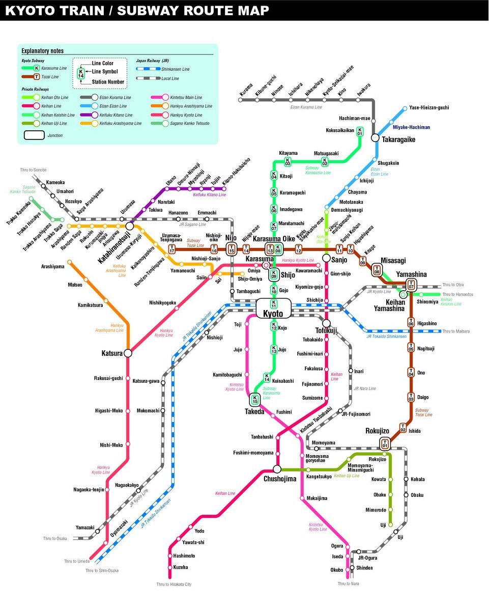 Схема метро Киото