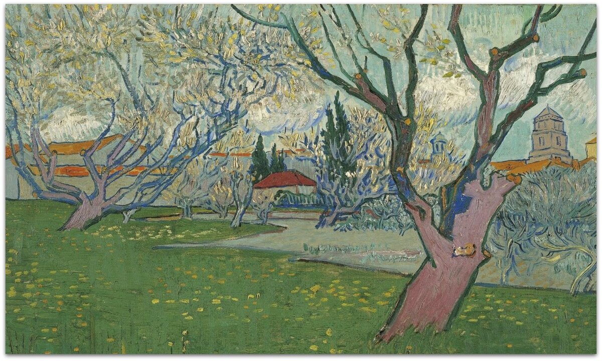 Апрель 1889. Винсент Ван Гог миндальные деревья.