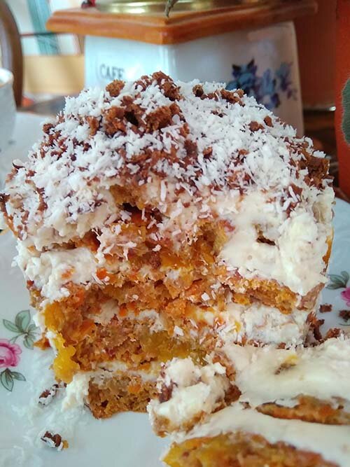 Морковный мини-тортик без сахара