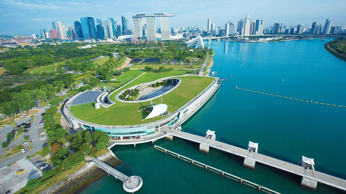 Дамба Marina Barriage. Фото: Singapore's National Water Agency