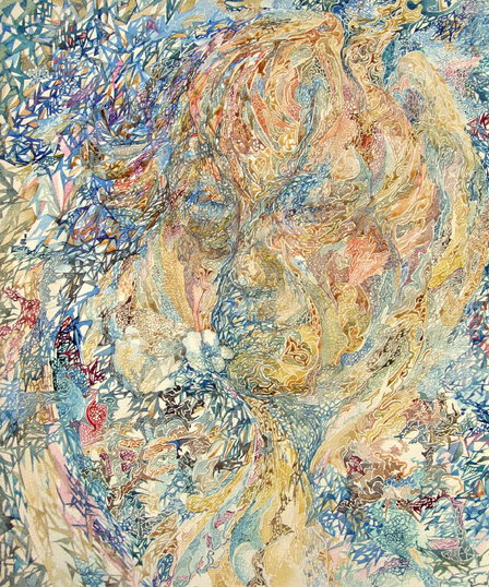 «Марина Цветаева» 1993 г 29Х32см. акварель. художник Гадельшин Азат «Marina Tsvetaeva» 1993 29X32cm. watercolor. artist Gadelshin Azat