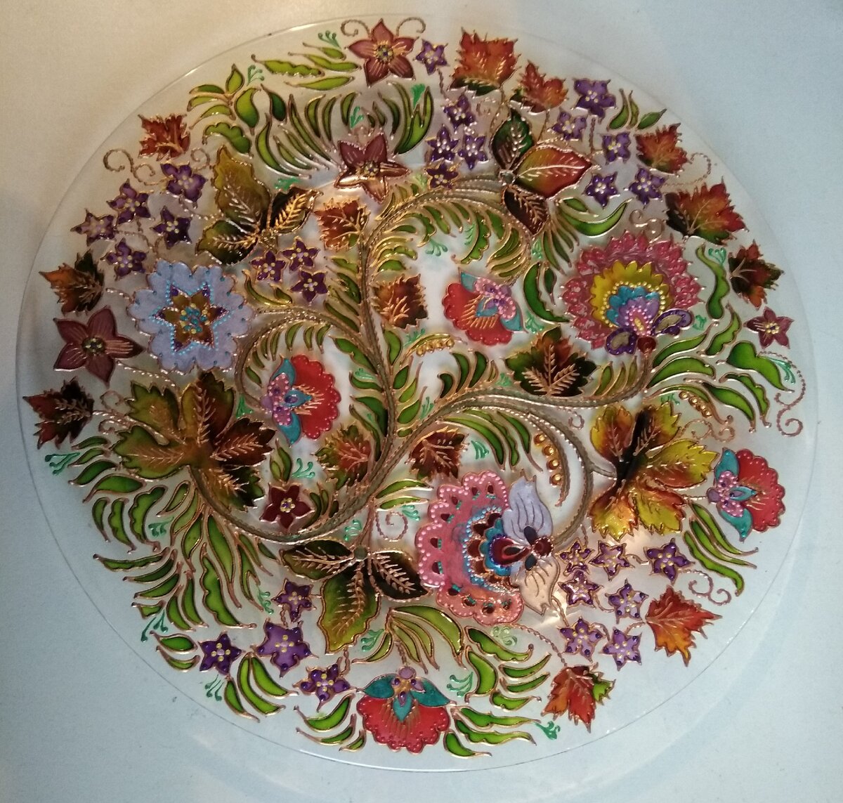 Цветочная тарелочка
