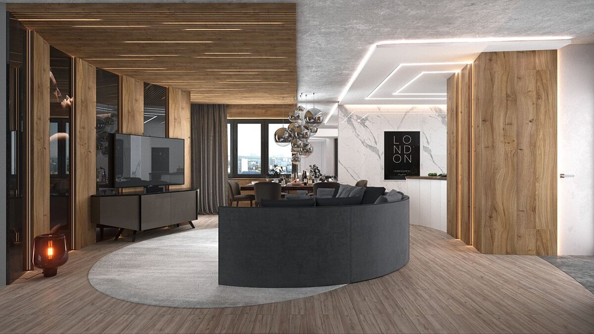 Гостиная. Вид из холла.